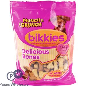 MUNCH &amp; CRUNCH DELICIOUS BONES BIKKIES 350G