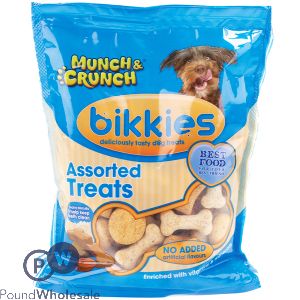 MUNCH &amp; CRUNCH ASSORTED TREATS BIKKIES 350G