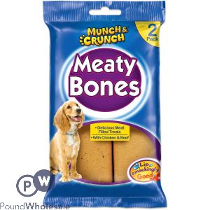 MUNCH &amp; CRUNCH MEATY BONE 140G 2 PACK