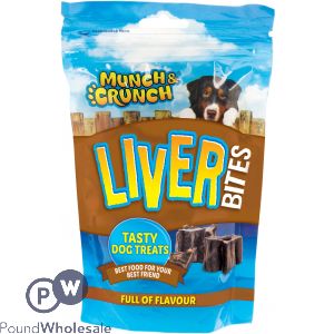 MUNCH &amp; CRUNCH LIVER BITES 125G