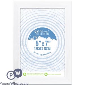 Home Collection Cambridge White Glass Photo Frame 5" X 7"