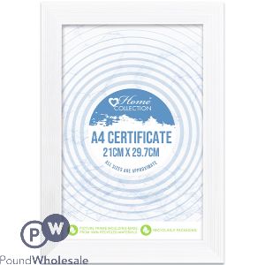 HOME COLLECTION A4 CAMBRIDGE WHITE CERTIFICATE PHOTO FRAME 21CM X 29.7CM