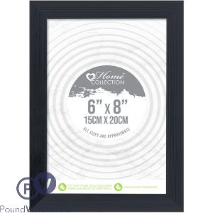 Home Collection Cambridge Black Glass Photo Frame 6" X 8"