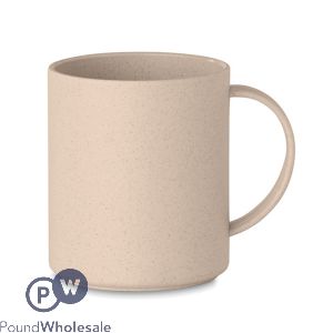 NATURAL BAMBOO PP BEIGE COFFEE MUG 300ML