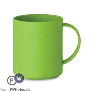 Natural Bamboo Pp Lime Green Coffee Mug 300ml