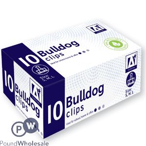 BULLDOG CLIPS MIXED SIZES 10 PACK