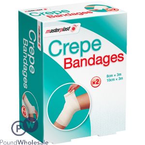 MASTERPLAST CREPE BANDAGES ASSORTED SIZES 2 PACK