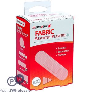 Masterplast Fabric Assorted Plasters 50 Pack