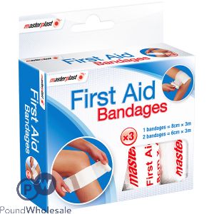 MASTERPLAST ASSORTED FIRST AID BANDAGES 3 PACK