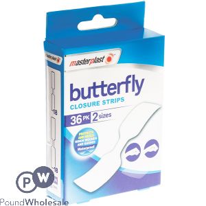 MASTERPLAST ASSORTED BUTTERFLY CLOSURE STRIPS 36 PACK