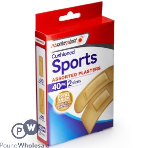 MASTERPLAST SPORT PLASTERS ASSORTED 40 PACK