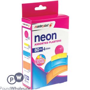 Masterplast Neon Plasters 80 Pack