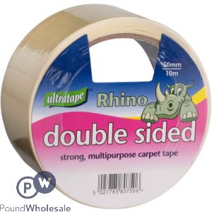 ULTRATAPE RHINO STRONG MULTIPURPOSE DOUBLE SIDED CARPET TAPE 50MM X 10M