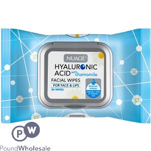 NUAGE HYALURONIC ACID FACIAL WIPES 30 PACK