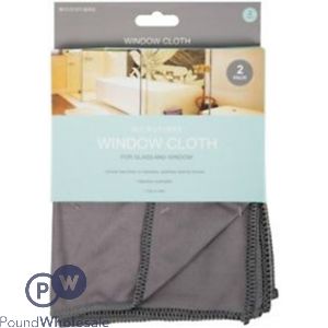 Microfibre Glass & Window Cloths 2 Pack