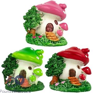 Garden Mushroom Decorative Fairy House Ornament Assorted Colours