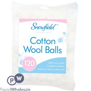 Snowfield Cotton Wool Balls 120 Pack