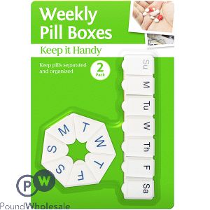 Keep It Handy Assorted Weekly Pill Boxes 2 Pack