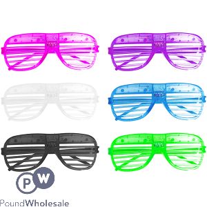 Flashing Party Shutter Glasses Assorted Colours