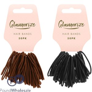 Glamorize Hair Bands 50 Assorted Colours