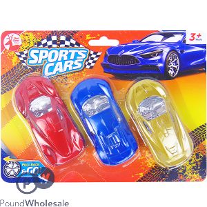 Red Deer Toys Assorted Colour Friction Sports Cars 3 Pack