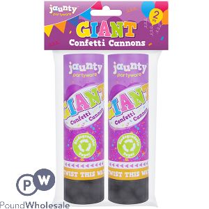 Jaunty Partyware Giant Confetti Cannons 2 Pack