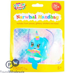 CREATOR ZONE MAKE YOUR OWN NARWHAL HANDBAG 35PC+