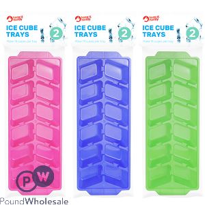 KEEP IT HANDY ICE CUBE TRAYS 2 PACK ASSORTED COLOURS