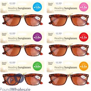 Ready View Uv 400 Tortoise Shell Reading Sunglasses Assorted