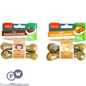Pure Breed Mini Gnawler Dog Bones 2 Pack 80g Assorted
