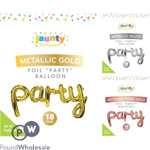 Jaunty Metallic Foil Party Balloon 18" Assorted Colours