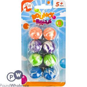 Red Deer Toys Assorted Colour Bouncing Balls 2.7cm 8 Pack
