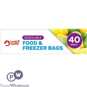 Keep It Handy Small Resealable Food & Freezer Bags 40 Pack