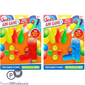 Red Deer Toys Gun Bowling Pins & Balls Aim Game Target Practice Play Set