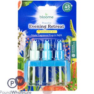 Bloome Peaceful Evening Retreat Scented Oil Triple Fragrance Plug-in Refill 3 X 7ml