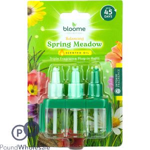 Bloome Balancing Spring Meadow Scented Oil Triple Fragrance Plug-in Refill 3 X 7ml