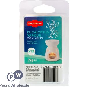 Treat & Ease Eucalyptus Vapour Wax Melts 12 Pack 72g