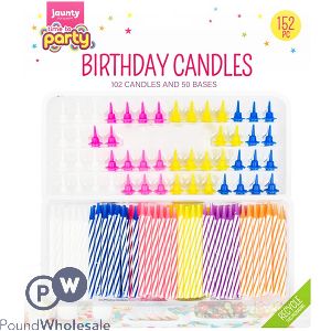 Jaunty Time To Party Candle Cake Decorations 152 Pieces