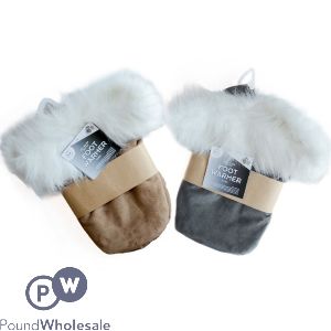 Did Hot Water Bottle & Suede Thick Plush Foot Warmer 2l Assorted Colours