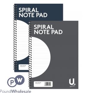 U. Spiral Notepad 200 X 280mm Assorted Colours