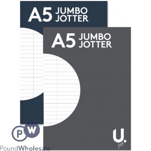 U. A5 Jumbo Jotter 2 Assorted Colours