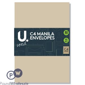 12 Pack Peel And Seal 80gsm C4 Manila Envelopes