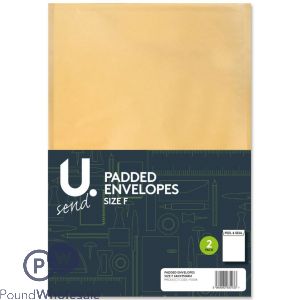 2 Pack Size F Padded Envelopes 240mm X 350mm