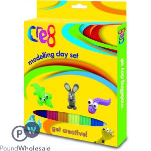 Cre8 Assorted Colour Modelling Clay Set