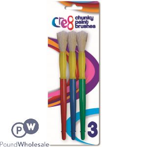 Cre8 Chunky Paint Brushes 3 Pack