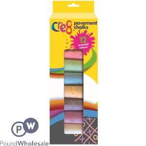 Cre8 Coloured Pavement Chalk 12 Pack