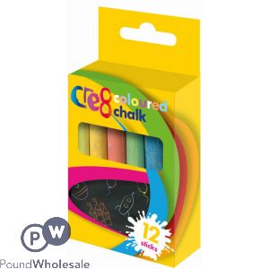 Cre8 Coloured Chalk Assorted 12 Pack