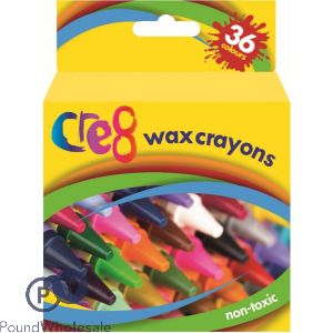 Cre8 Wax Crayons Assorted Colours 36pk