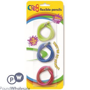 Cre8 Flexible Pencils Assorted Colours 3 Pack