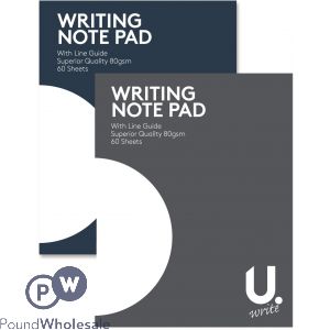 U. Lined Paper 80gsm 60 Sheets Writing Pad